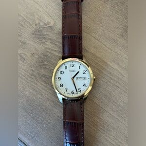 Timex watch with leather band